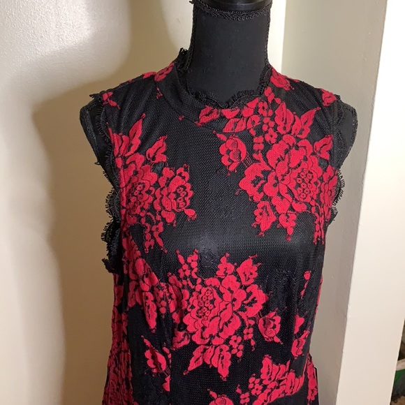 Red and Black lace dress - Picture 2 of 7